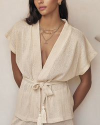Sardinia Wrap Top - Coconut