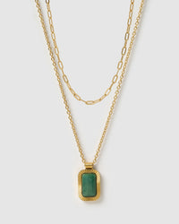 Matteo Necklace Stack - Jade