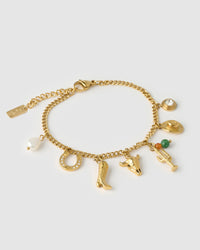 Rodeo Gold Charm Bracelet
