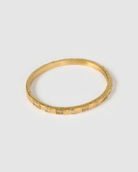 Melrose Gold Cuff Bracelet - Stone